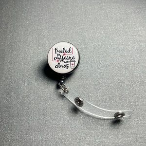 Fueled by caffeine and chaos badge reel.